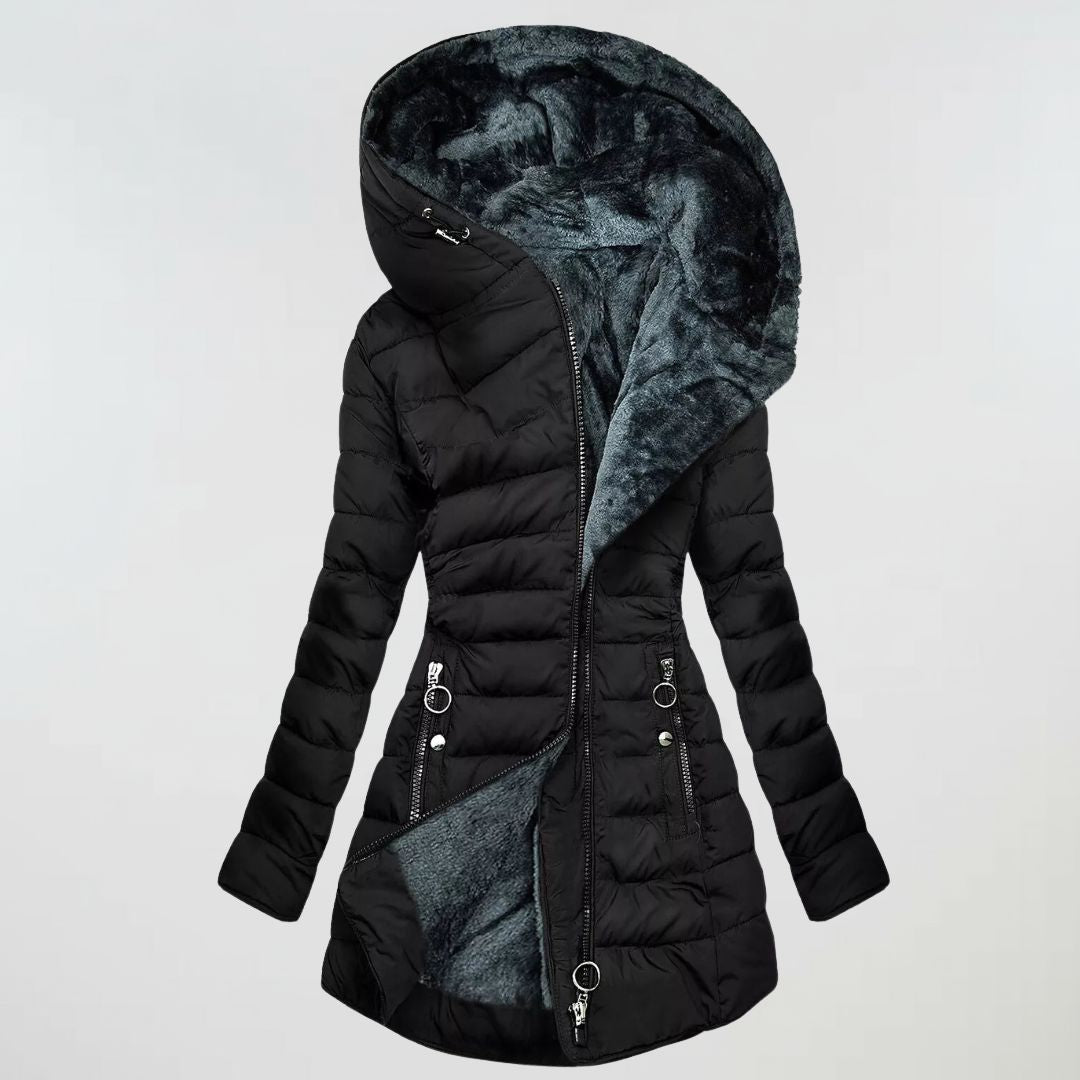 Leni - Warm Lined Hooded Puffer Coat
