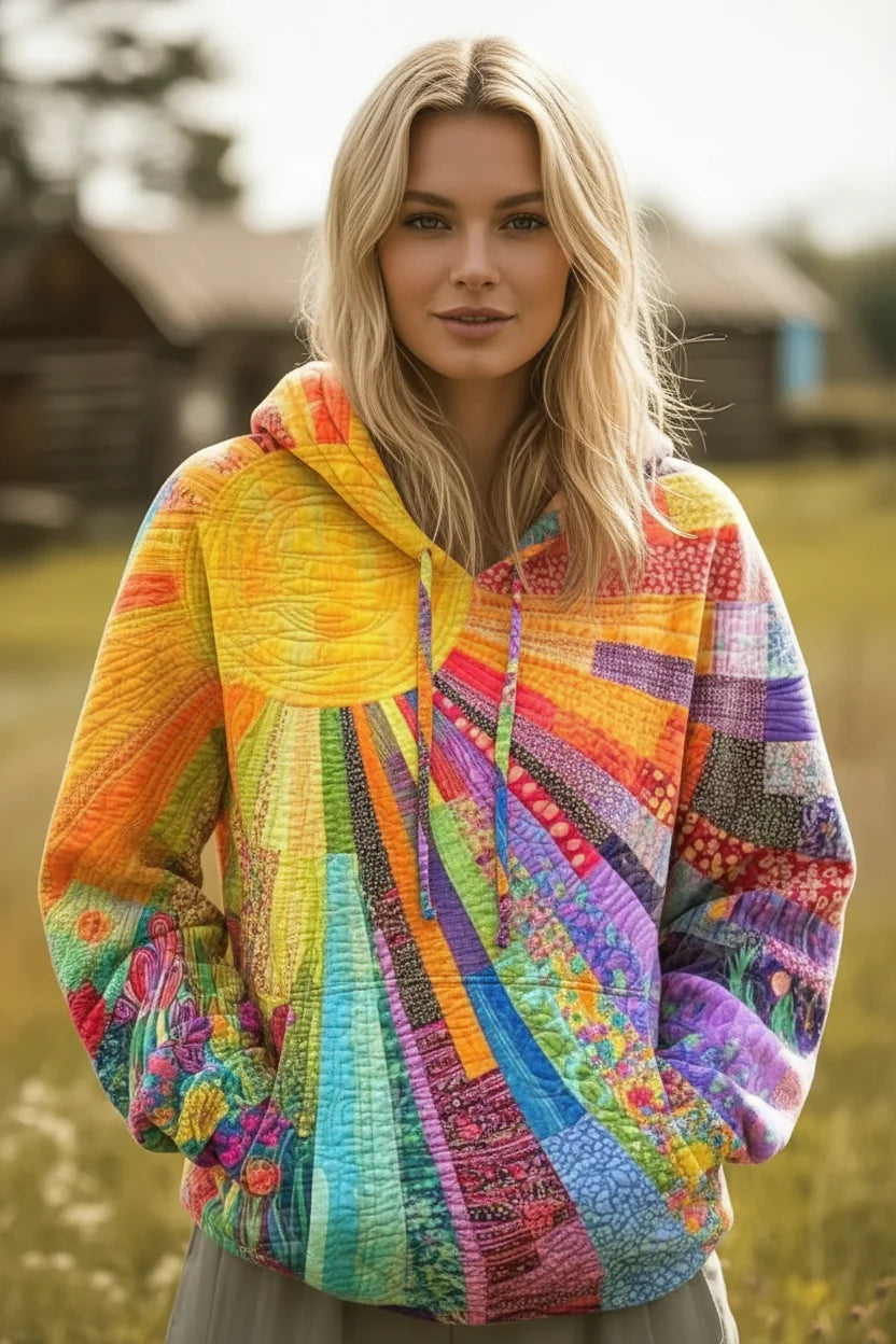 Jessanova - Soft-Touch Patchwork Hoodie