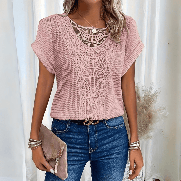 Florisa - Crochet Knit Top