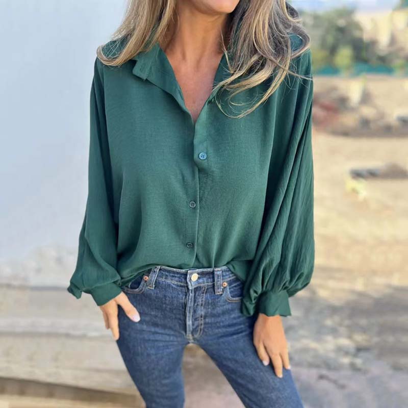 Anthea - Soft-Touch Balloon-Sleeve Shirt