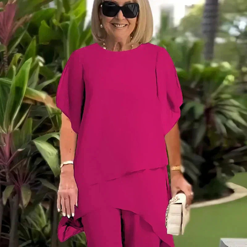 Noretta - Draped Wide-Leg Trouser Set