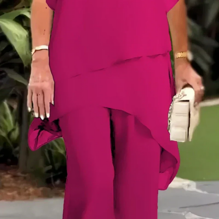 Noretta - Draped Wide-Leg Trouser Set