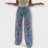 Elenai - Premium Lace-Patchwork Jeans