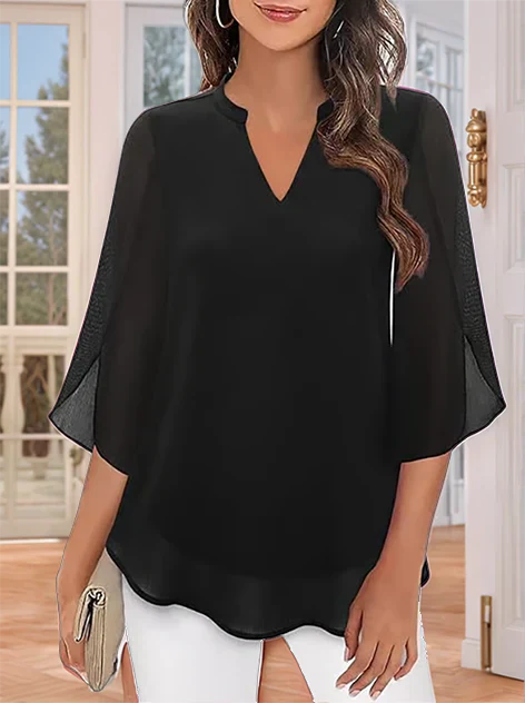 Zanyelle - Soft-Touch Layered Blouse