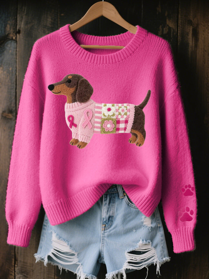 Caravine - Patchwork Dog Knit Sweater
