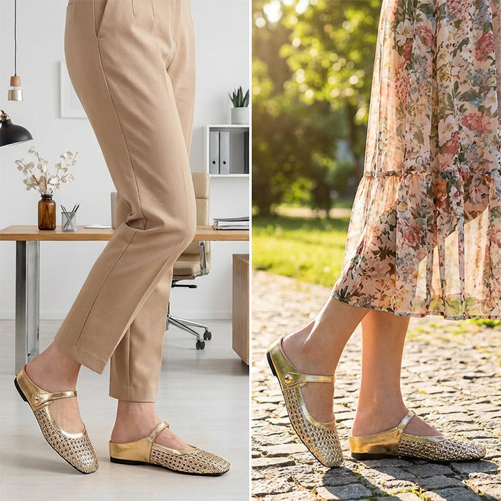 Cerise - Shimmering Mary Jane Shoes