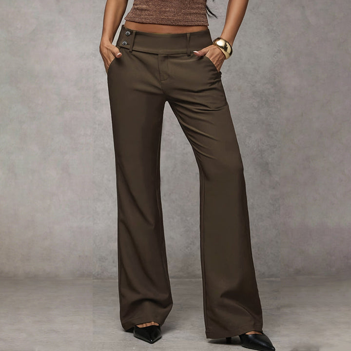 Elowra - Tailored Flared Suit Trousers