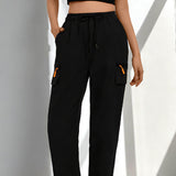 Becca - Drawstring Cargo Trousers