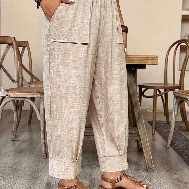 Perdita - Soft-Touch Wide-Leg Trousers