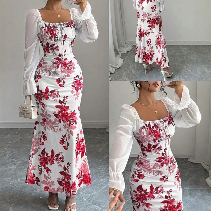 Noevalle - Soft-Touch Floral Mermaid Dress