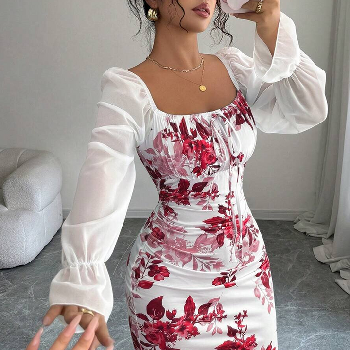 Noevalle - Soft-Touch Floral Mermaid Dress