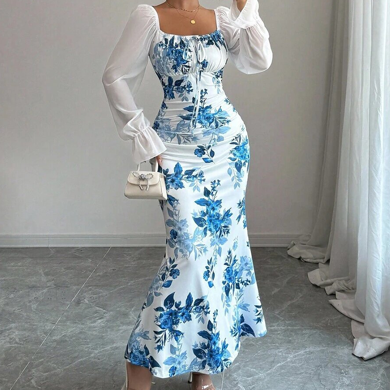Noevalle - Soft-Touch Floral Mermaid Dress