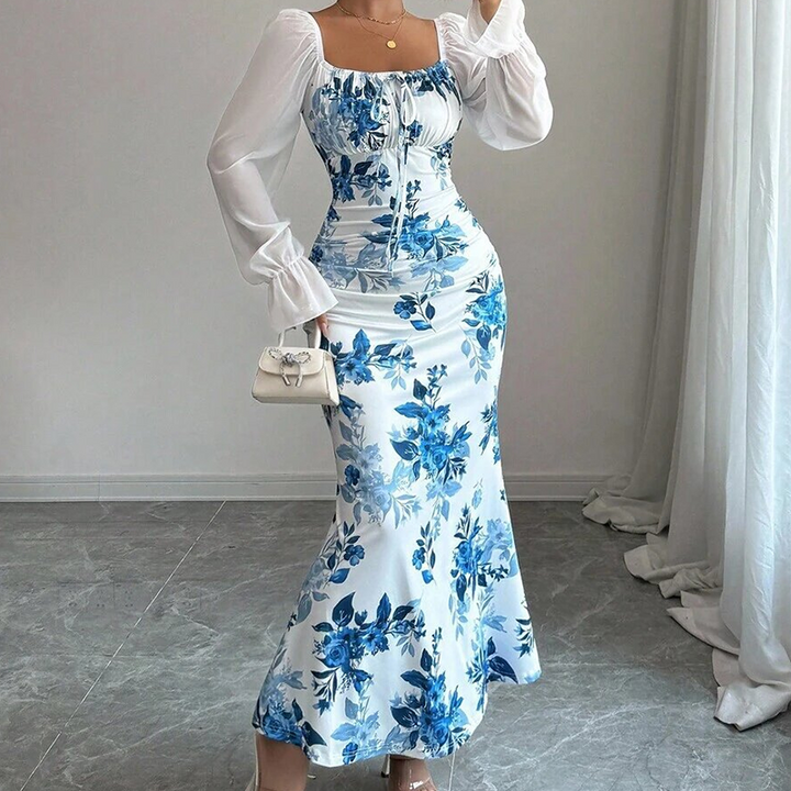 Noevalle - Soft-Touch Floral Mermaid Dress