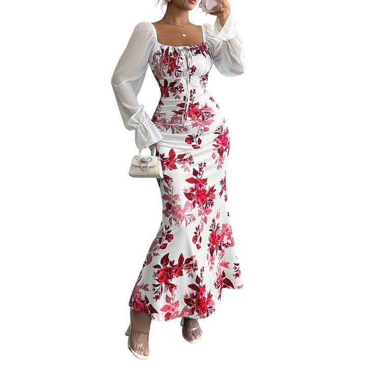 Noevalle - Soft-Touch Floral Mermaid Dress