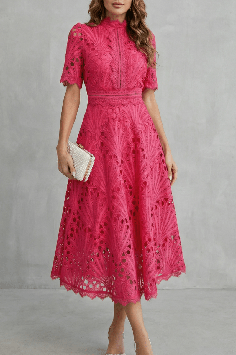 Amaline - Delicate A-Line Midi Dress