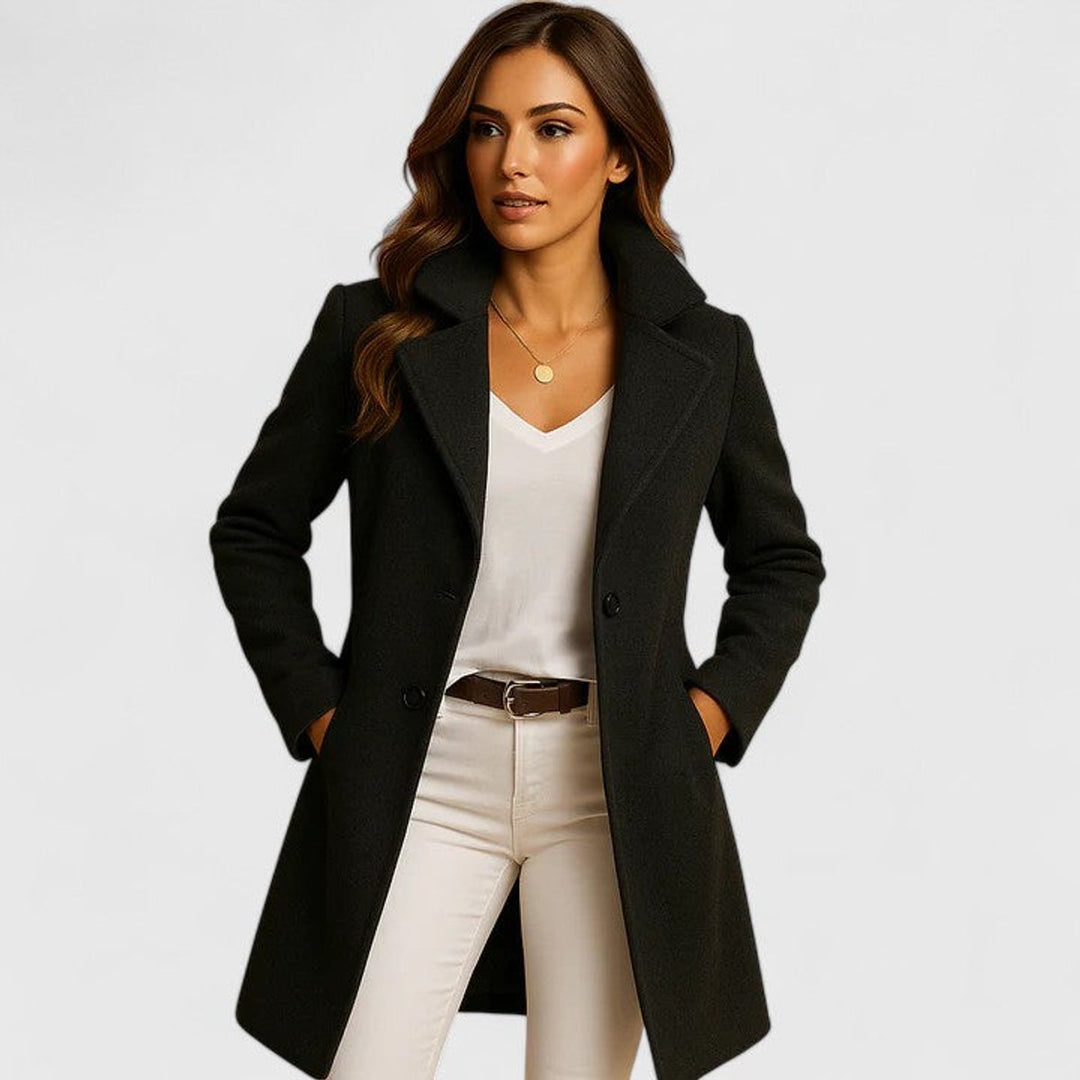 Nella - Notched-Lapel Longline Coat