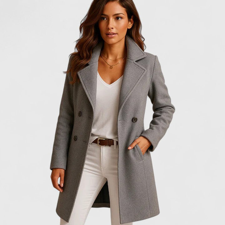 Nella - Notched-Lapel Longline Coat